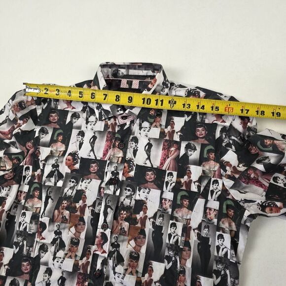 Audrey Hepburn Print Eight X Premium Slim Fit Button Down Shirt Mens Medium - Picture 4 of 8